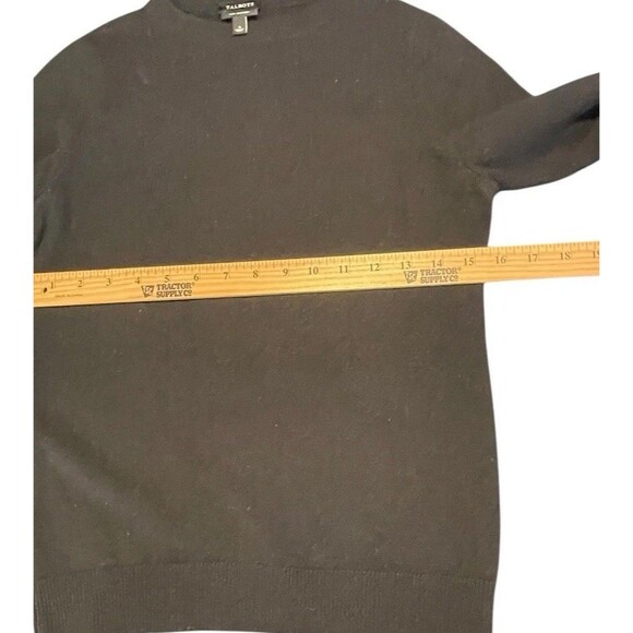 Talbots Black Pure Cashmere 3/4 Sleeve Mock Neck Sweater Women Size Small Soft - Picture 6 of 8